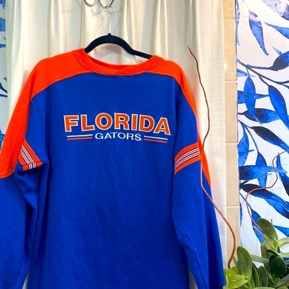Men’s Vintage Champs University Of Florida Stripe Crewneck Sweatshirt Size L - Picture 2 of 7